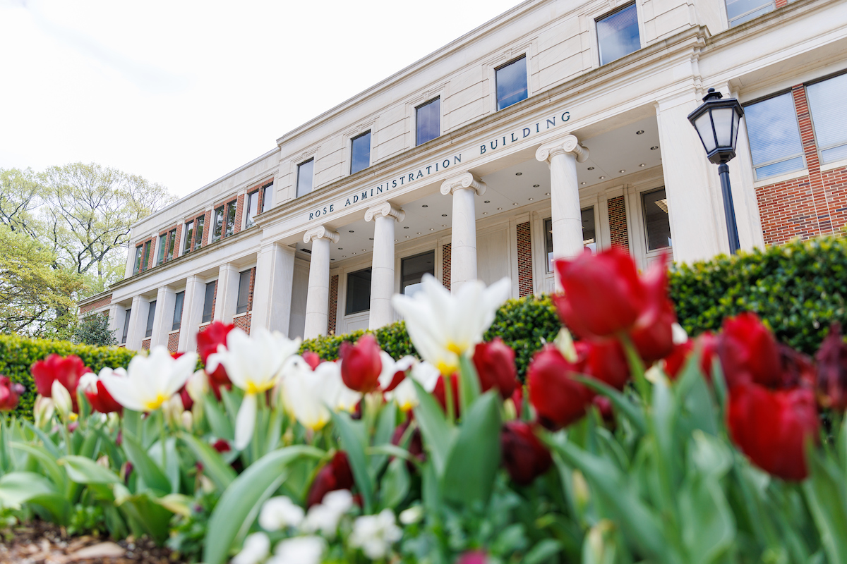 Rose Hall with flowers in front